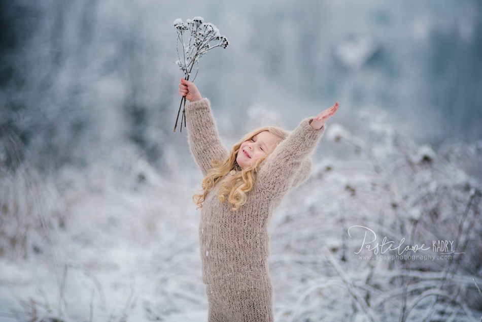 fotograf dziecięcy Nowy Targ, zimowa sesja zdjeciowa